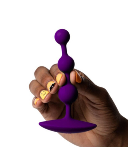 ROMP - AMP PURPLE FLEXIBLE SILICONE ANAL BEADS 12.5 CM PURPLE
