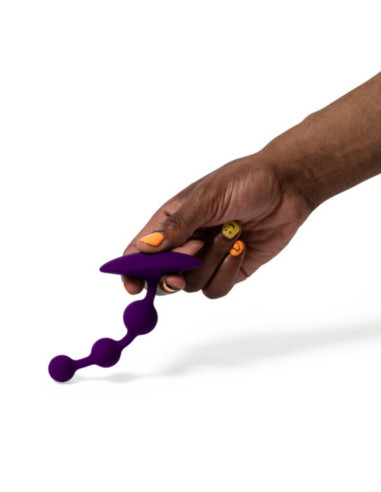 ROMP - AMP PURPLE FLEXIBLE SILICONE ANAL BEADS 12.5 CM PURPLE