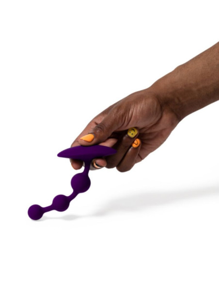 ROMP - AMP PURPLE FLEXIBLE SILICONE ANAL BEADS 12.5 CM PURPLE