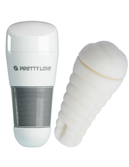 PRETTY LOVE – baltas makšties masturbatorius „Kitty White“ 2
