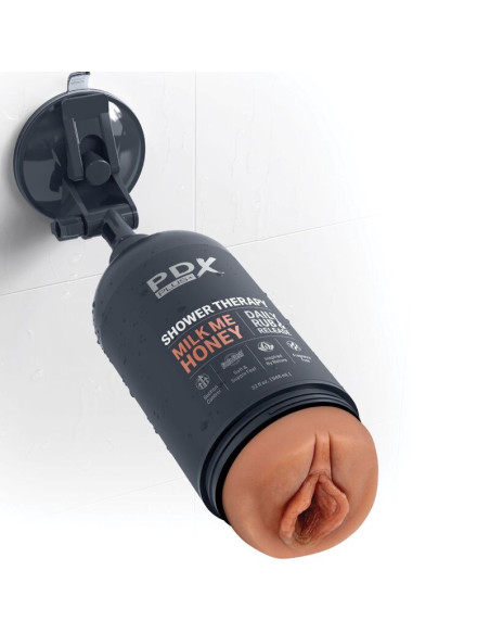 PDX PLUS - STROKER MASTURBATORIUS, DISKRETIŠKO DIZAINO BUTELIUKAS, MILK ME HONEY CANDY ŠAMPŪNAS