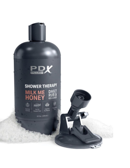 PDX PLUS - STROKER MASTURBATORIUS, DISKRETIŠKO DIZAINO BUTELIUKAS, MILK ME HONEY CANDY ŠAMPŪNAS