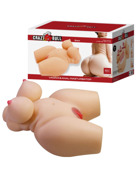 CRAZY BULL - GRACE REALISTIC FEMALE TORSO VAGINA AND ANAL 7.5 KG