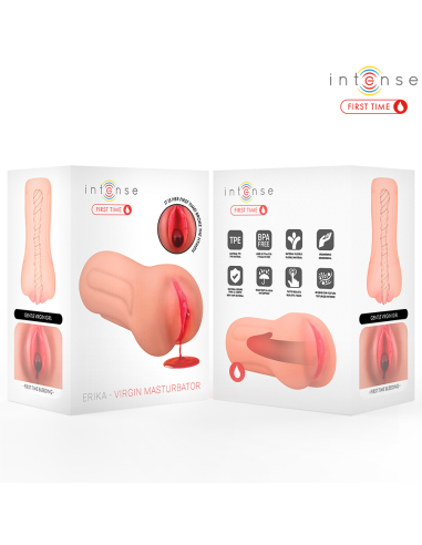 INTENSE FIRST TIME - ERIKA VIRGIN MASTURBATOR WITH BLEEDING