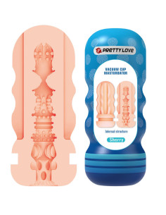 PRETTY LOVE - SHERRY VAGINA MASTURBATOR WITH SUCTION CUP AND INTERNAL TEXTURES