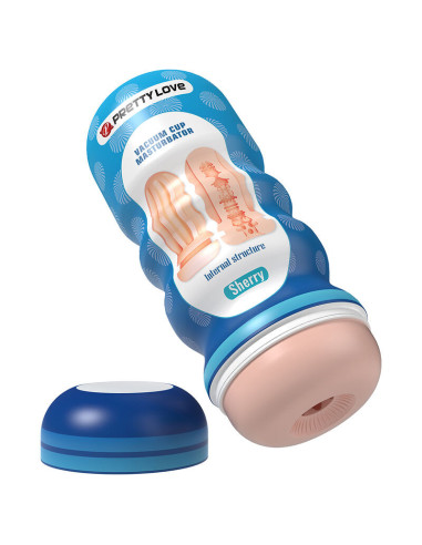 PRETTY LOVE - SHERRY VAGINA MASTURBATOR WITH SUCTION CUP AND INTERNAL TEXTURES