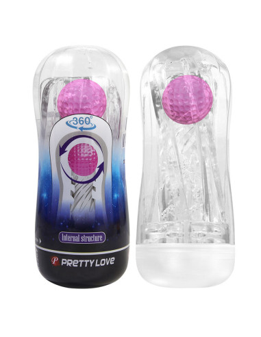 PRETTY LOVE - 360º TEXTURED MASTURBATION CUP CLEAR