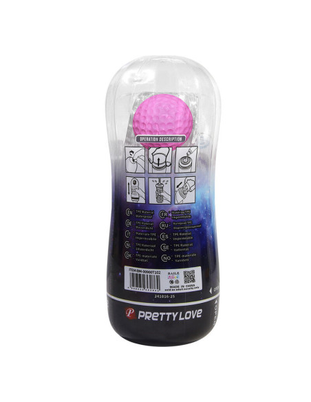 PRETTY LOVE - 360º TEXTURED MASTURBATION CUP CLEAR