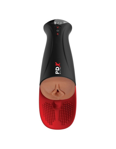 PDX ELITE - FAP-O-MATIC PRO XL AUTOMATIC VIBRATING STROKER BROWN 34.9 CM
