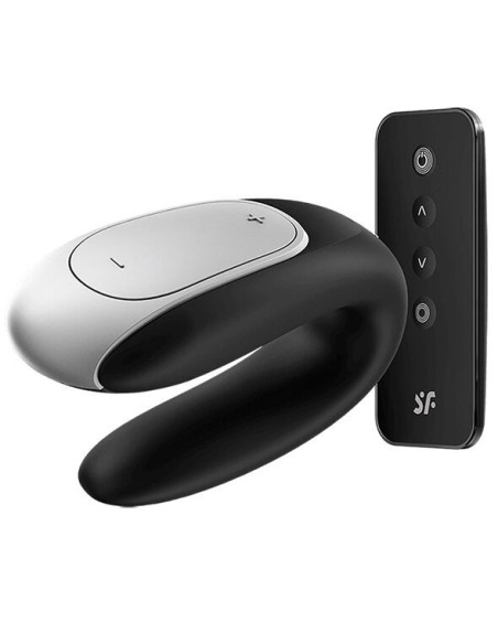 SATISFYER - DOUBLE FUN PARTNER VIBRATOR BLACK