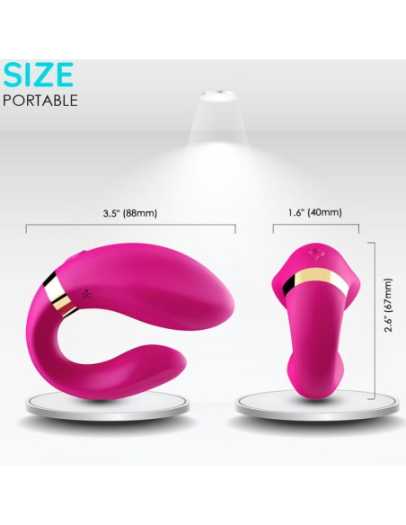 ARMONY - CRESCENT VIBRATOR FOR COUPLES REMOTE CONTROL FUCHSIA