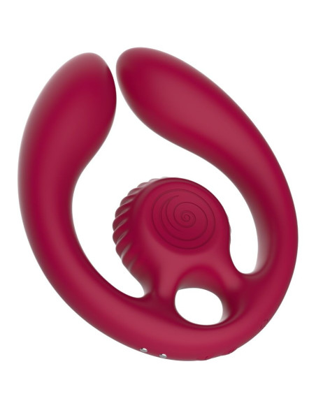 SNAIL VIBE - GIZI DUO POROMS STIMULIATORIUS SU NUOTOLINIU VALDYMU BURGUNDY SPALVOS