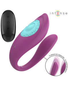 INTENSE - ANNIE U FORMOS VIBRATORIUS IR STIMULIATORIUS VIOLETINIS NUOTOLINIO VALDYMO PULTELIS 2