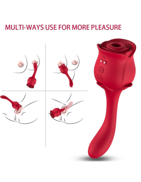 ARMONY - ROSELOVER CLITORIS SUCTION and STIMULATOR RED