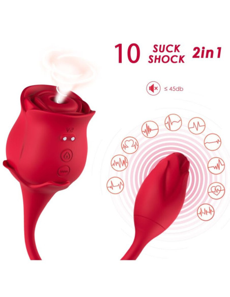 ARMONY - PINK CLITORIS SUCKER and VIBRATOR 10 MODES RED