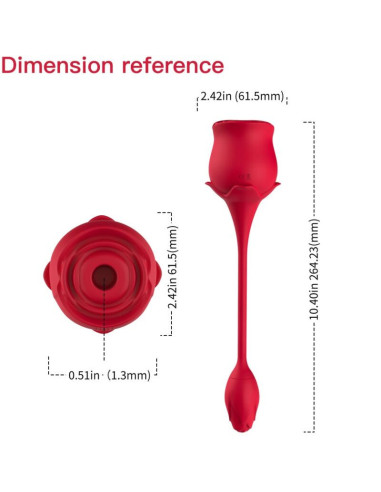ARMONY - PINK CLITORIS SUCKER and VIBRATOR 10 MODES RED