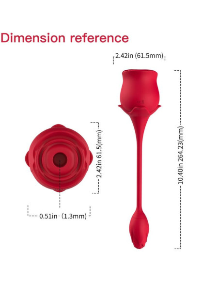 ARMONY - PINK CLITORIS SUCKER and VIBRATOR 10 MODES RED