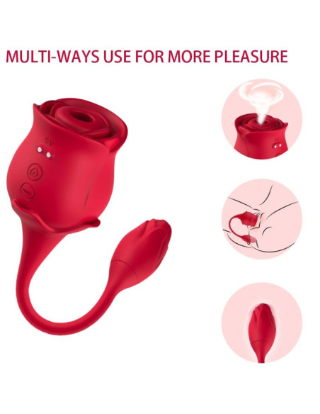 ARMONY - PINK CLITORIS SUCKER and VIBRATOR 10 MODES RED
