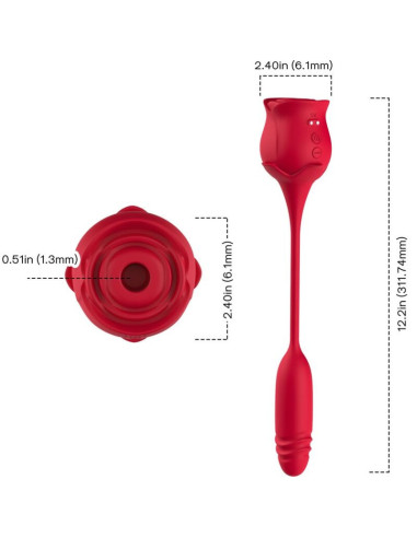 ARMONY - ROSEKNIGTH CLITORIS SUCKER and VIBRATOR RED
