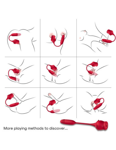 ARMONY - ROSEKNIGTH CLITORIS SUCKER and VIBRATOR RED