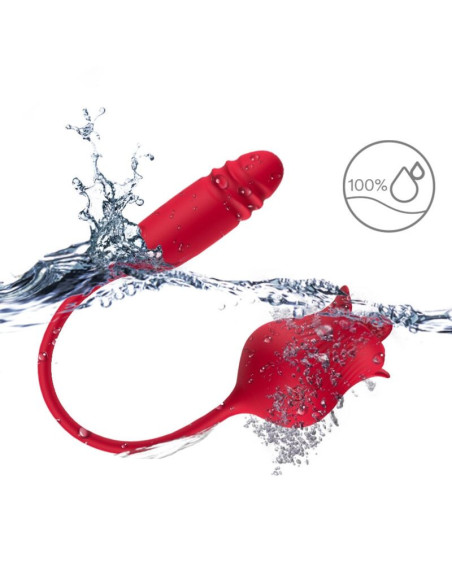 ARMONY - ROSELIP LICKING VIBRATING CLIT and VIBRATOR RED