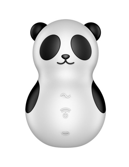 SATISFYER - KIŠENINIS PANDA STIMULIATORIUS IR VIBRATORIUS JUODA IR BALTA SPALVA
