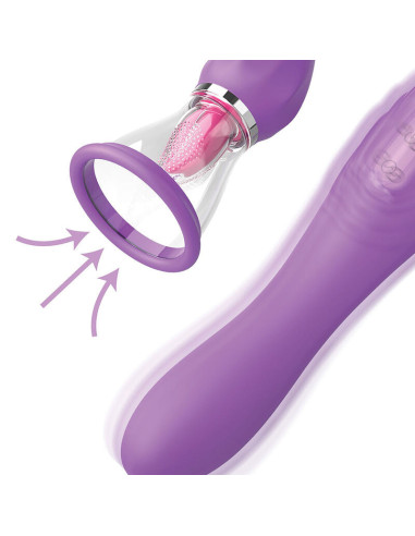 FANTASY FOR HER - ULTIMATE PLEASURE MAX SUCTION HOSE WITH STIMULATING TONGUE PURPLE