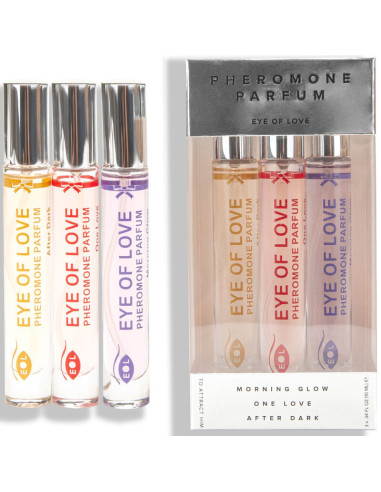 EYE OF LOVE - EOL PHR KVAPŲ KOMPLEKTAS 10 ML 3 RINKINYS - RYTO ŠVYTĖJIMAS, VIENA MEILĖ, PO TAMSIOS