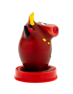 CONDOMERIE - HANDPAINTED NOVELTY CONDOMS BULL MODEL 1 2