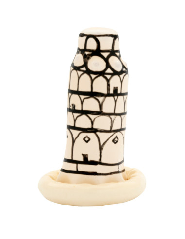 CONDOMERIE - HANDPAINTED NOVELTY CONDOMS PISA TOWER