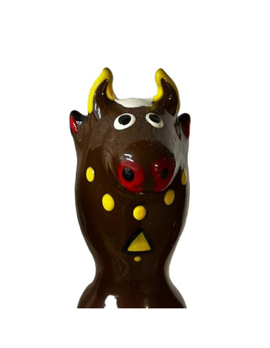 CONDOMERIE - HANDPAINTED NOVELTY CONDOMS BULL BLACK MODEL 2
