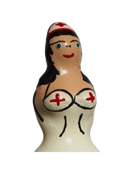 CONDOMERIE - HANDPAINTED NOVELTY CONDOMS NURSE BLACK