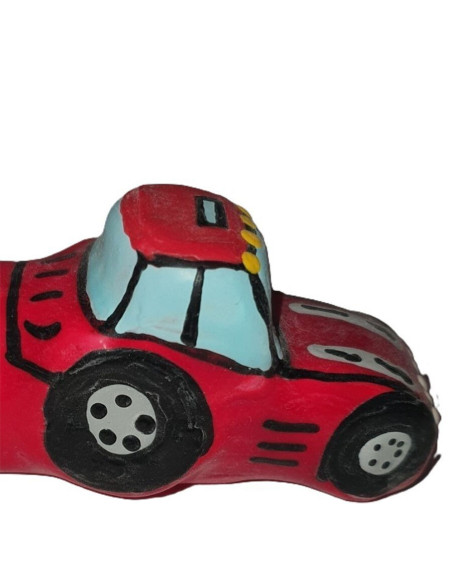 CONDOMERIE - HANDPAINTED NOVELTY CONDOMS TRACTOR RED XL