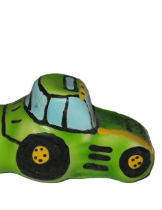 CONDOMERIE - HANDPAINTED NOVELTY CONDOMS TRACTOR GREEN XL