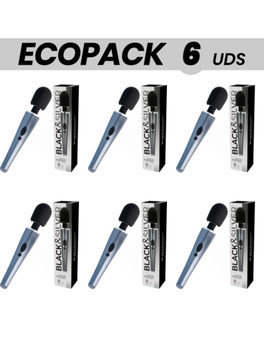 ECOPACK 6 VIENETAI - BLACKandSILVER DEXTER MASAŽINIS LAZDELĖLĖ