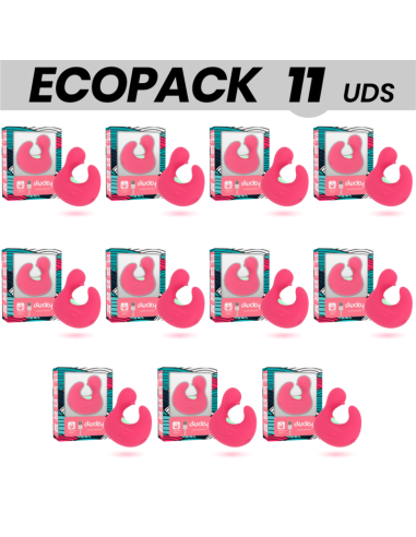 ECOPACK 11 VIENETŲ - ĮKRAUNAMASIS SILIKONINIS STIMULIATORIUS HAPPY LOKY SU PIRŠTUKU „DUCKYMANIA“