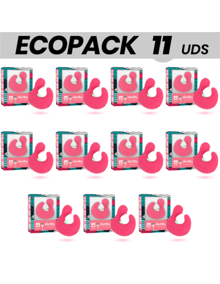 ECOPACK 11 VIENETŲ - ĮKRAUNAMASIS SILIKONINIS STIMULIATORIUS HAPPY LOKY SU PIRŠTUKU „DUCKYMANIA“