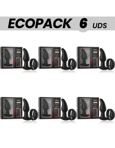 ECOPACK 6 UNITS - ANBIGUO WATCHME REMOTE CONTROL ANAL PLUG VIBRATOR WITH ROTATION OF AMADEUS PEARLS