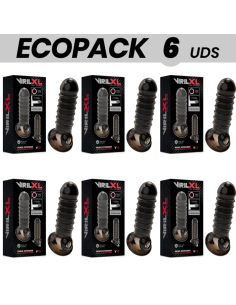 ECOPACK 6 UNITS - VIRILXL PENIS EXTENSION AND SHEATH V15 BLACK