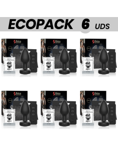 ECOPACK 6 UNITS - IBIZA ANAL PLUG REMOTE CONTROL SIZE M