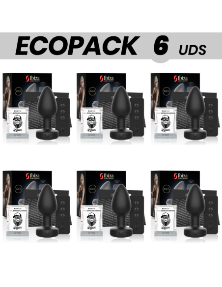 ECOPACK 6 UNITS - IBIZA ANAL PLUG REMOTE CONTROL SIZE L