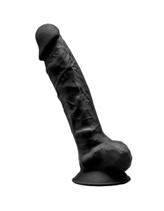SILEXD - 1 MODELIO REALISTINIS PREMIUM VARPAS SILEXPAN SILICONE BLACK 23 CM