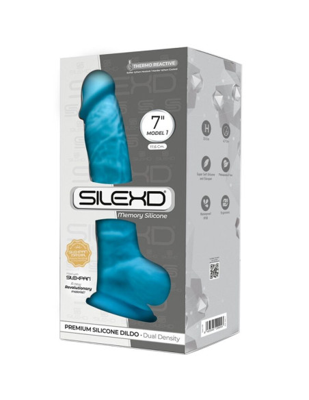 SILEXD - 1 MODELIO REALISTINIS PREMIUM SILEXPAN SILICONE MĖLYNAS 17,5 CM