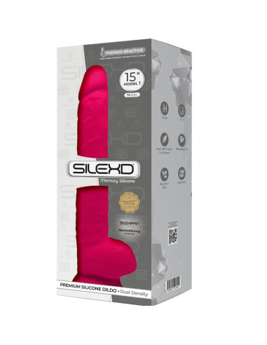 SILEXD - MODEL 1 REALISTIC PENIS PREMIUM SILEXPAN SILICONE FUCHSIA 38 CM