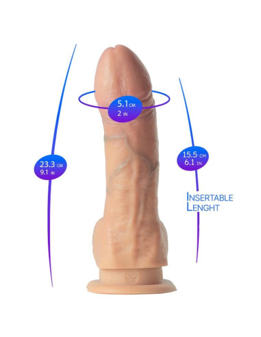 SILEXD - JUAN LUCHO LEGENDS SUPER REALISTIC PENIS THERMO REACTIVE PREMIUM SILEXPAN 23.3 CM