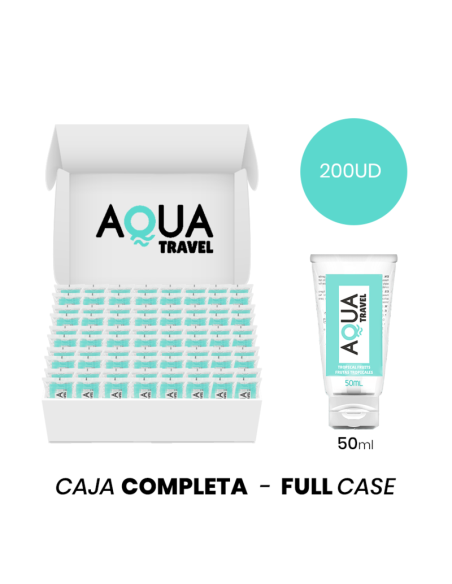 MOQ 200 - AQUA TRAVEL TROPICAL FRUITS FLAVOUR WATERBASED LUBRICANT - 50 ML