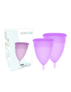 STERCUP - FDA patvirtinta silikoninė menstruacinė taurelė, pakuotės dydis SL, alyvinė 2