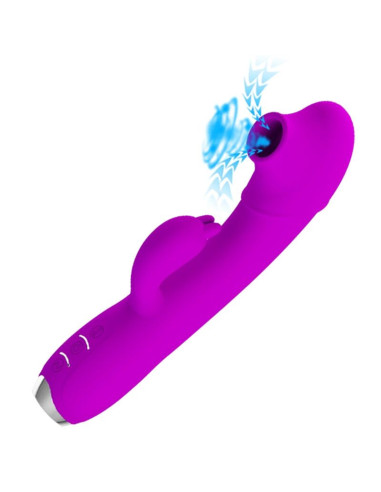 PRETTY LOVE - REGINA RECHARGEABLE VIBRATOR-SUCTION GEL PURPLE