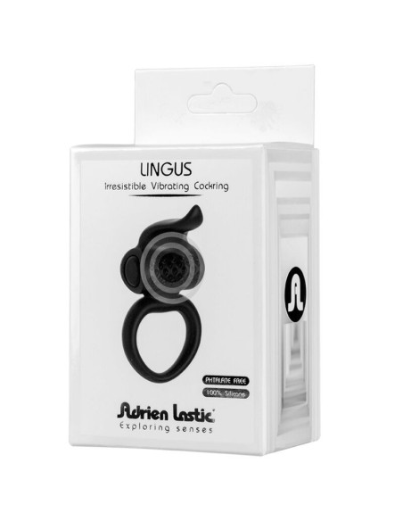 ADRIEN LASTIC - LINGUS JUODAS VIBRACINIS ŽIEDAS