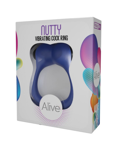 ALIVE - Vibruojantis žiedas „Nutty“ mėlynas